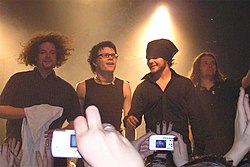 The Rasmus under en spelning i Bochum, Tyskland den 18 november 2005.