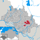 Ludwigslusts läge i Mecklenburg-Vorpommern