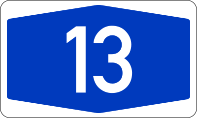 Fil:Bundesautobahn 13 number.svg