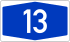 Bundesautobahn 13 number.svg