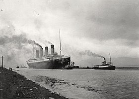 Titanic lämnar Belfast den 2 april 1912.