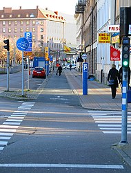 Bicycle lane at Forsta Langgatan Gbg.jpg