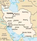 Karta över Iran
