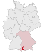 Landkreis Ostallgäus läge i Tyskland