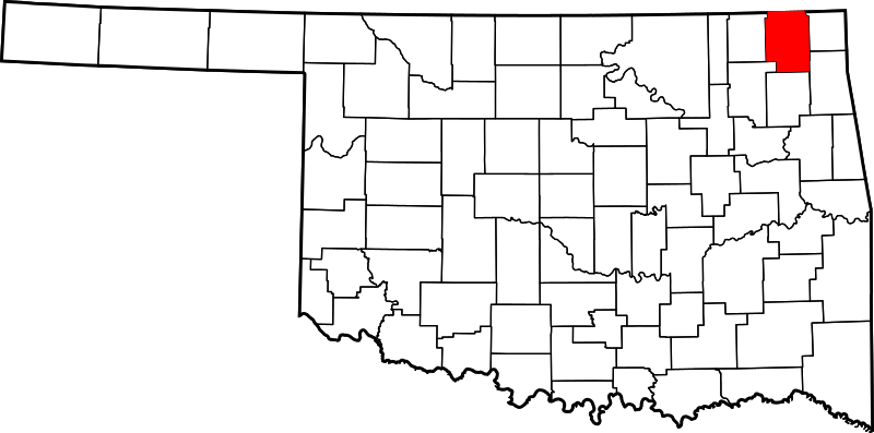 Fil:Map of Oklahoma highlighting Craig County.svg