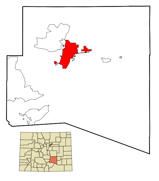 Fil:Pueblo County Colorado Incorporated and Unincorporated areas Pueblo Highlighted.svg