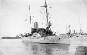 HMS Skagul vid Söderstjärna i Karlskrona 1918.