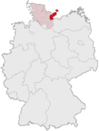 Kreis Ostholstein (mörkröd) i Tyskland