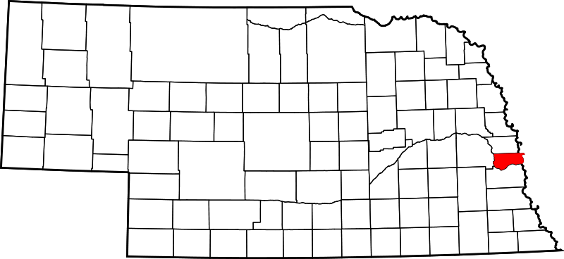 Fil:Map of Nebraska highlighting Sarpy County.svg
