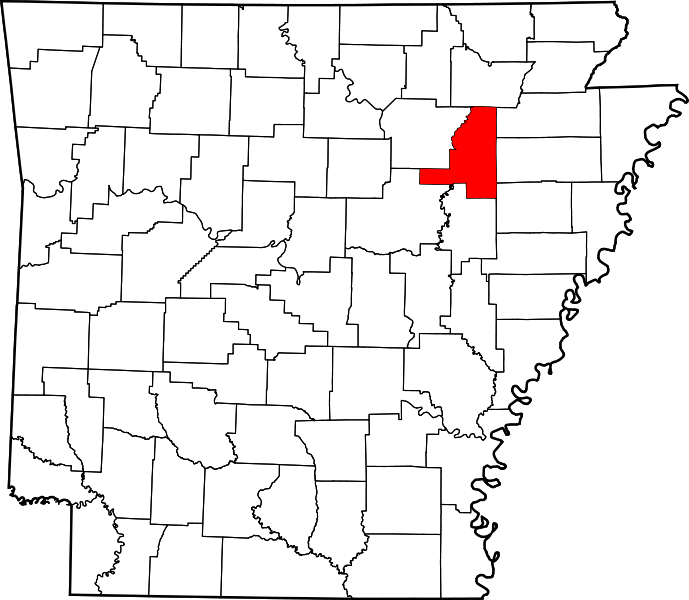 Fil:Map of Arkansas highlighting Jackson County.svg