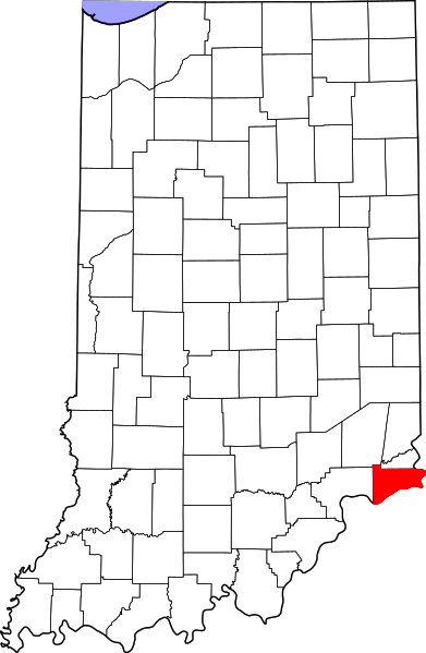 Fil:Map of Indiana highlighting Switzerland County.svg