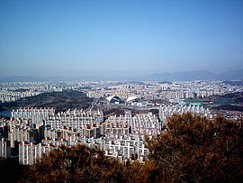 Vy över Gwangju
