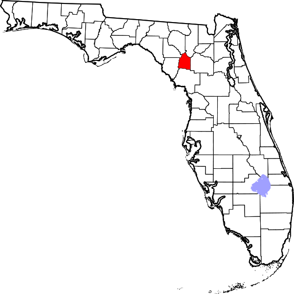 Fil:Map of Florida highlighting Gilchrist County.svg
