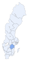 Östergötlands läns läge i Sverige