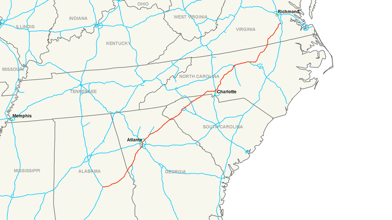 Fil:Interstate 85 map.png
