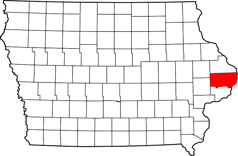 Fil:Map of Iowa highlighting Clinton County.svg