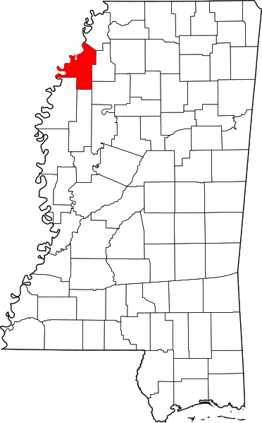 Fil:Map of Mississippi highlighting Coahoma County.svg