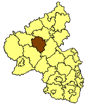 Landkreis Cochem-Zells läge i Rheinland-Pfalz