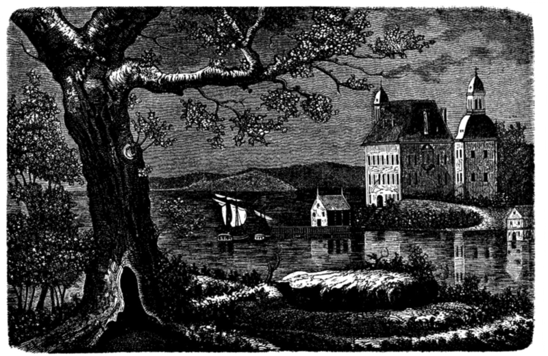 Fil:Åkerö Castle from Familj-Journalen1864.png
