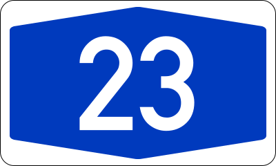 Fil:Bundesautobahn 23 number.svg