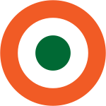 Det Indiska flygvapnets nationalitetsmärke.