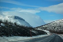 Scenery along European route E10 in Kiruna.jpg