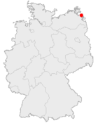 Peenemündes läge i Tyskland