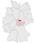 Kyffhäuserkreis (mörkröd) i Tyskland