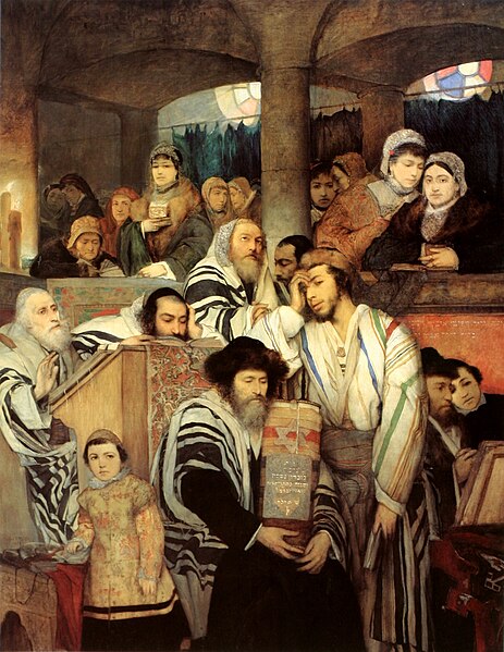 Fil:Gottlieb-Jews Praying in the Synagogue on Yom Kippur.jpg