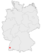 Freiburg på en karta Tyskland.