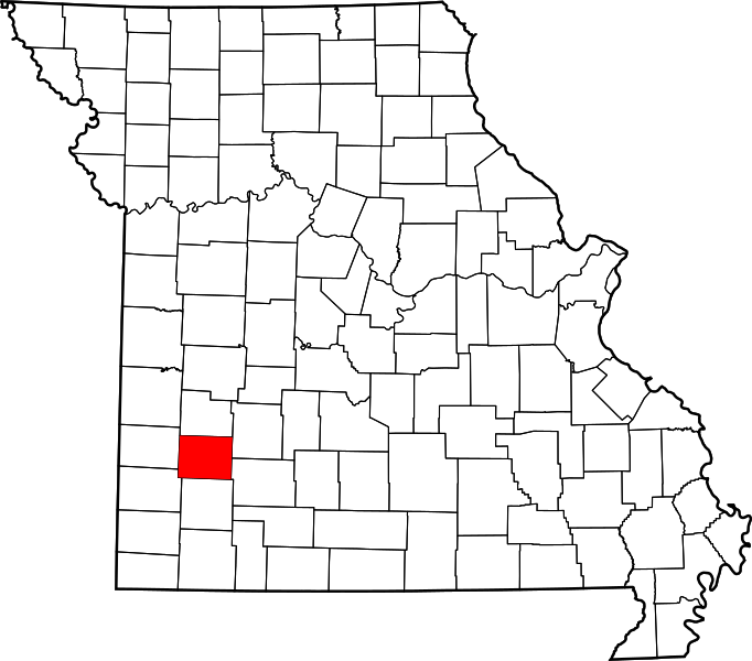Fil:Map of Missouri highlighting Dade County.svg