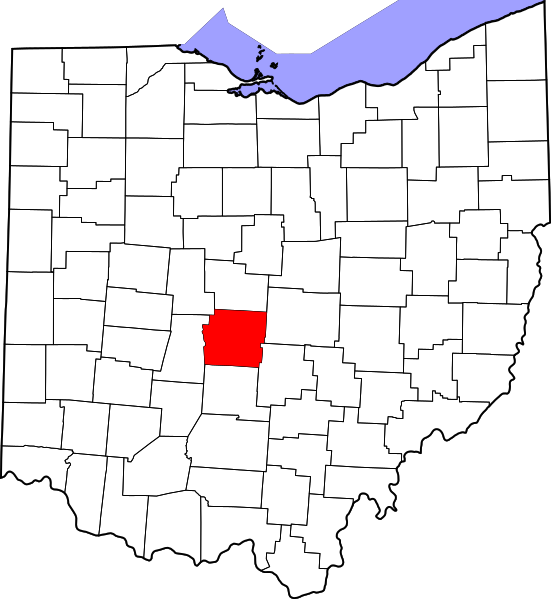 Fil:Map of Ohio highlighting Franklin County.svg