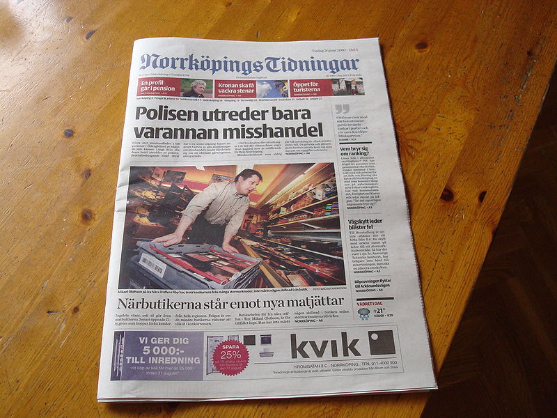 Fil:Tabloidformat Norrköpings Tidningar 07 06 26.JPG