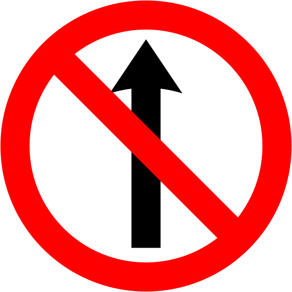 Fil:Mandatory road sign no entry.svg