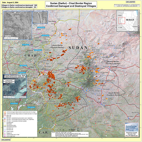 Fil:Villages destroyed in the Darfur Sudan 2AUG2004.jpg
