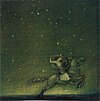 "Det var en gång en prins som var ute och red i månskenet" lyder bildtexten till denna bild av John Bauer ur Bland tomtar och troll 1914