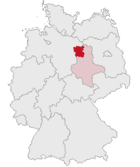 Altmarkkreis Salzwedel (mörkröd) i Tyskland