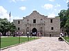 The Alamo i San Antonio, Texas. Byggnaden var först missionsstation och fick sedan fungera som texanernas fästning i samband med slaget vid Alamo 1836.