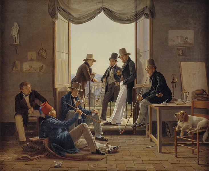 Fil:Constantin Hansen 1837 - Et selskab af danske kunstnere i Rom.jpg