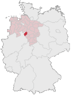 Landkreis Schaumburg (mörkröd) i Tyskland