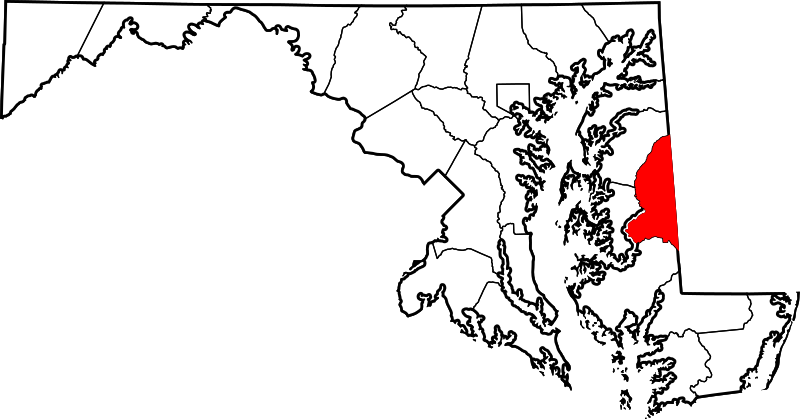 Fil:Map of Maryland highlighting Caroline County.svg
