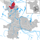 Königs Wusterhausens läge i Landkreiz Dahme-Spreewald