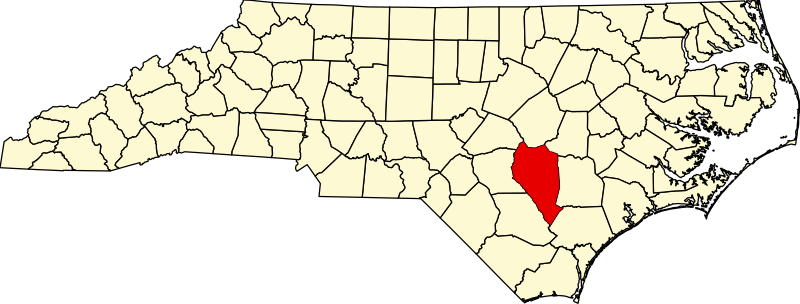Fil:Map of North Carolina highlighting Sampson County.svg