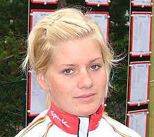 Emma Johansson under svenska mountainbikemästerskapen 2005.