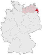 Landkreis Uecker-Randow (mörkröd) i Tyskland