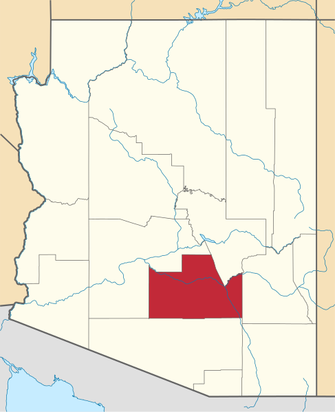 Fil:Map of Arizona highlighting Pinal County.svg