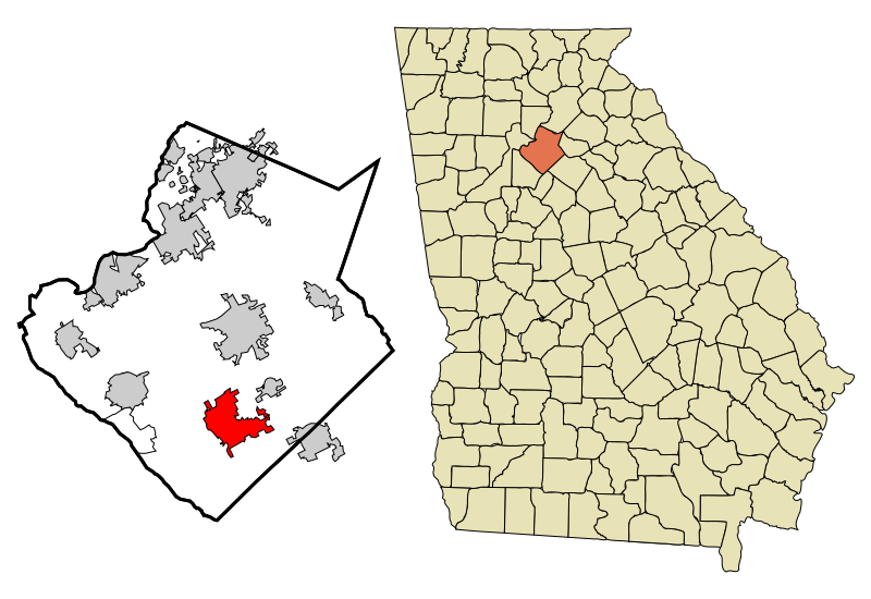 Fil:Gwinnett County Georgia Incorporated and Unincorporated areas Snellville Highlighted.svg