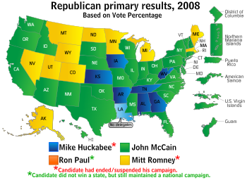 Republican GOP Primary Results 2008.svg