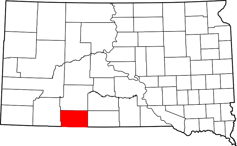 Fil:Map of South Dakota highlighting Bennett County.svg