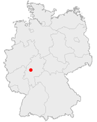 Gießens läge i Tyskland